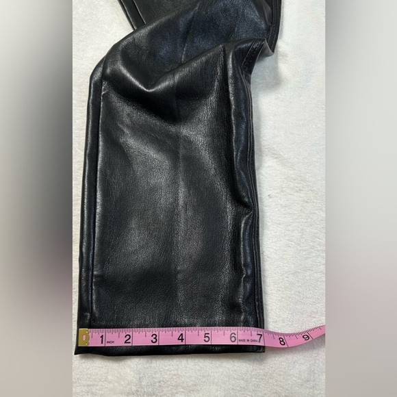 Aritzia Babaton Wide Leg Black Faux Leather Pants in Size 2 - Picture 9 of 16